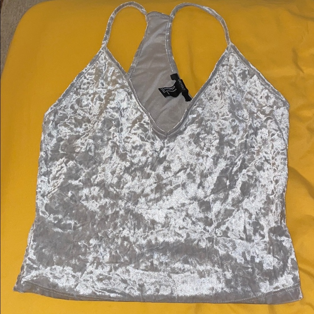 Velvet crop top